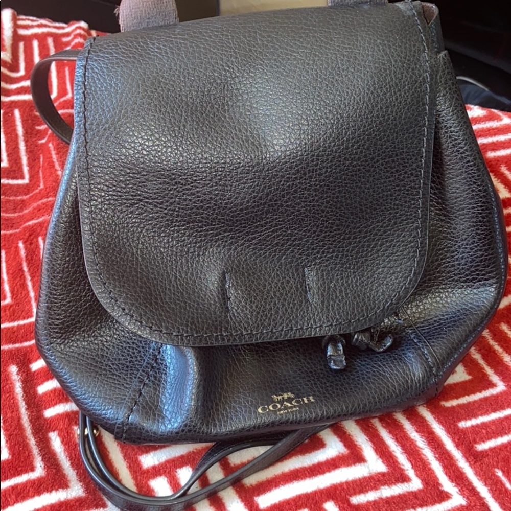 Coach Derby Leather Backpack Tote purse f59819